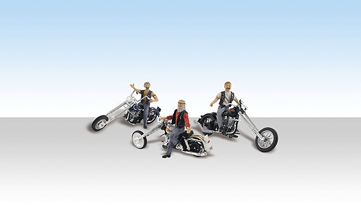 Woodland Scenics 5554 Bad Boy Bikers - AutoScenes(R) -- pkg(3) HO Scale