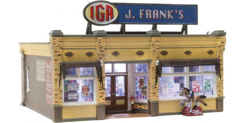 Woodland Scenics 5050 Built-&-Ready Landmark Structures(R) -- J. Frank's Grocery 5 1/4 x 4 1/8" 13.3 x 10.4 cm HO Scale