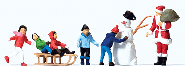 Image for 590-10626 Santa/Children/Snowman 8/