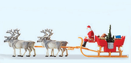 Image for 590-30399 Chrstms Sleigh w/Reindeer