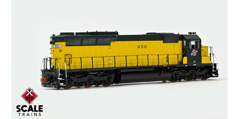 ScaleTrains SXT39741 EMD SD45 Phase IIb, Chicago & NorthWestern/Original Yellow (OY) #954 DCC & Sound HO Scale