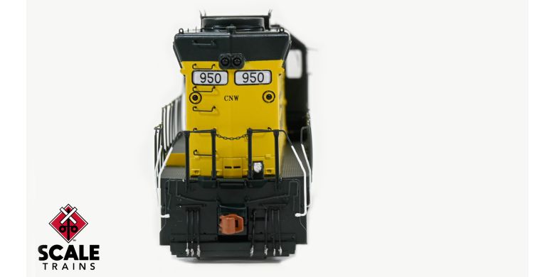 ScaleTrains SXT39741 EMD SD45 Phase IIb, Chicago & NorthWestern/Original Yellow (OY) #954 DCC & Sound HO Scale