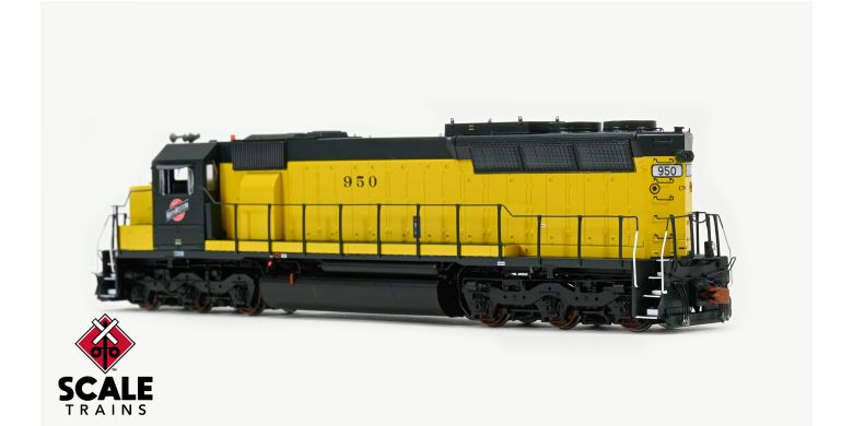 ScaleTrains SXT39741 EMD SD45 Phase IIb, Chicago & NorthWestern/Original Yellow (OY) #954 DCC & Sound HO Scale