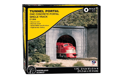 Woodland Scenics 1266 Concrete Tunnel Portal -- 8-3/8 x 9" 21.2 x 22.8cm O Scale