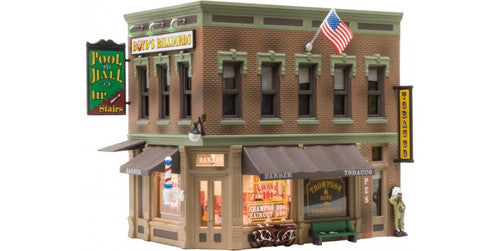 Woodland Scenics 5024 Corner Emporium - Built-&-Ready Landmark Structures(R) -- Assembled - 4-3/16 x 2-3/4" 10.6 x 7cm HO Scale