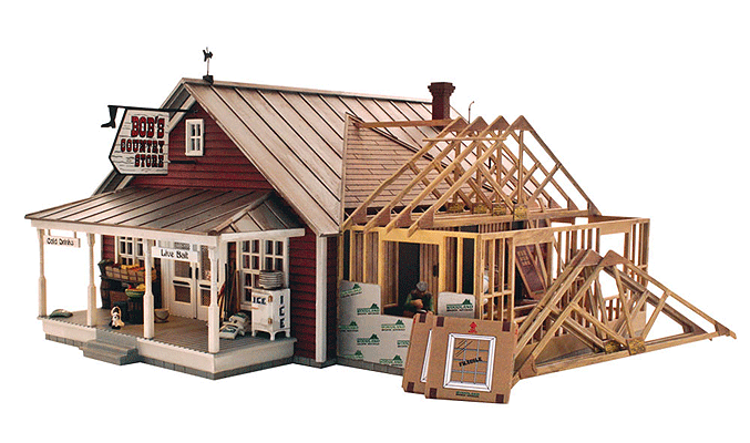 Woodland Scenics 5894 Country Store Expansion - Landmark Structures(R) -- Kit - 13-1/8 x 11" 33.3 x 27.9cm O Scale