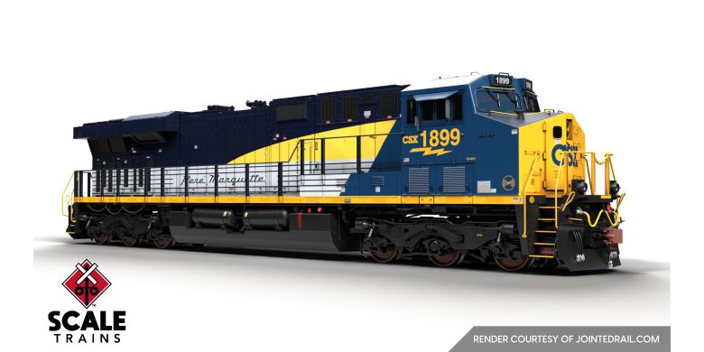 Scaletrains SXT41074 GE ES44AH - CSX/Heritage/Pere Marquette/PM #1899 - ESU v5.0 DCC & Sound HO Scale