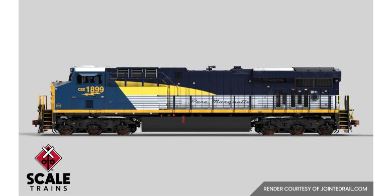 Scaletrains SXT41074 GE ES44AH - CSX/Heritage/Pere Marquette/PM #1899 - ESU v5.0 DCC & Sound HO Scale