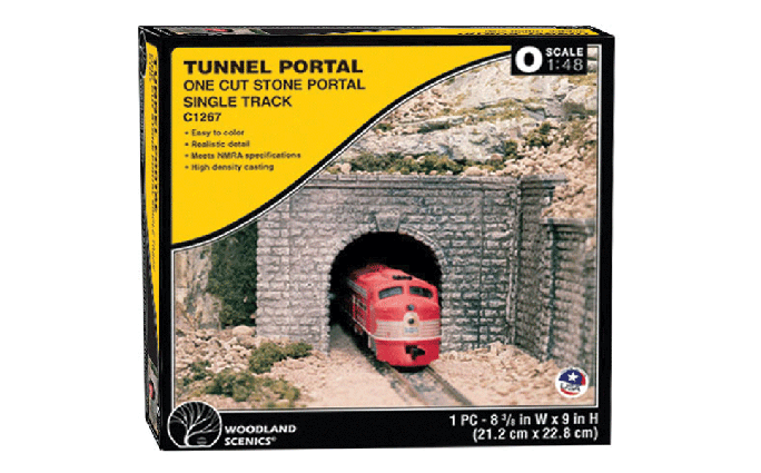 Woodland Scenics 1267 Cut-Stone Tunnel Portal -- 8-3/8 x 9" 21.2 x 22.8cm O Scale