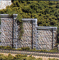 Woodland Scenics 1259 Cut Stone Retaining Wall -- pkg(3) A Scale