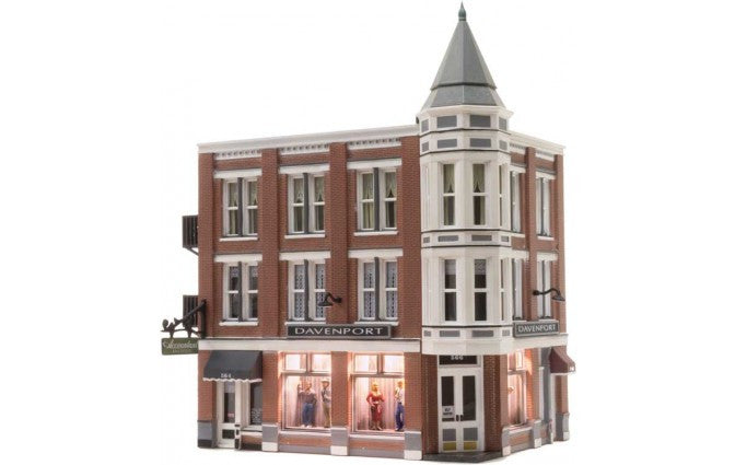 Woodland Scenics 5039 Davenport Department Store - Built-&-Ready Landmark Structures(R) -- Assembled - 5-1/8 x 3-7/8" 13 x 9.8cm HO Scale
