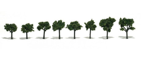 Woodland Scenics 1501 Deciduous Trees - Realistic Trees -- Medium Green 3/4 to 1-1/4"  1.9 to 3.2cm pkg(8) A Scale