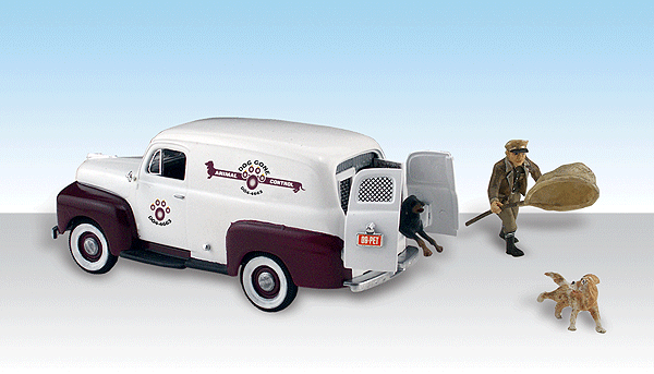 Woodland Scenics 5551 Dog Gone Animal Control - AutoScenes(TM) - Assembled HO Scale