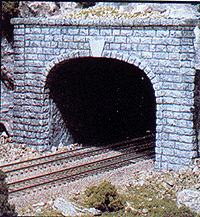 Woodland Scenics 1257 Double-Track Tunnel Portal -- Cut Stone HO Scale