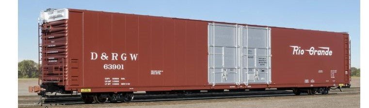 Scaletrains SXT39060 Thrall 86' High-Cube Double-Plug-Door Boxcar with Roofwalk, Denver & Rio Grande Western/D&RGW #63905 HO Scale