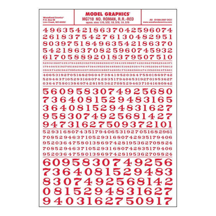 Image for 785-710 DT Rlrd Roman Nmbrs Red