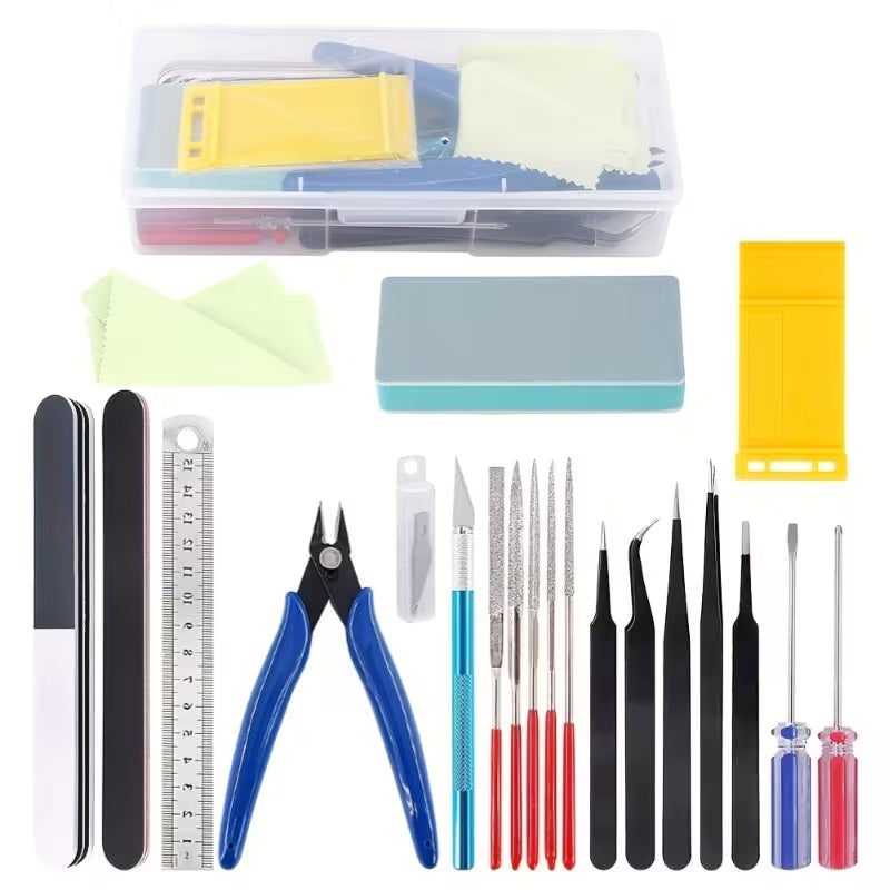 26pcs Model Basic Tools Craft Model Car Hobby Building Repairing Assembly Tool Beginner ALL Scale