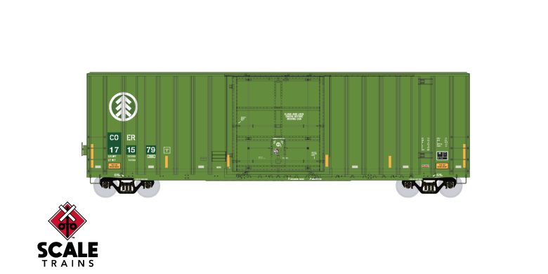 Scaletrains EE1459-1 ExactRail Evolution HO Scale Gunderson 6269 High-Cube Boxcar, Crab Orchard & Egyptian/COER #171579 HO Scale