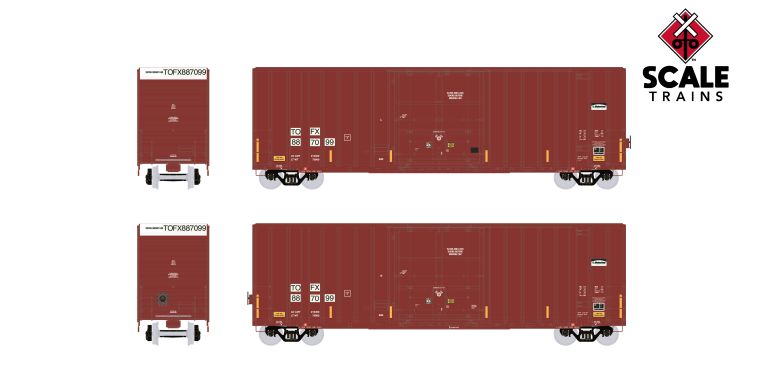 Scaletrains EE1461-1 ExactRail Evolution HO Scale Gunderson 6269 High-Cube Boxcar, TOFX/ex-Illinois Central Patch/Malarkey Roofing Products #887099 HO Scale