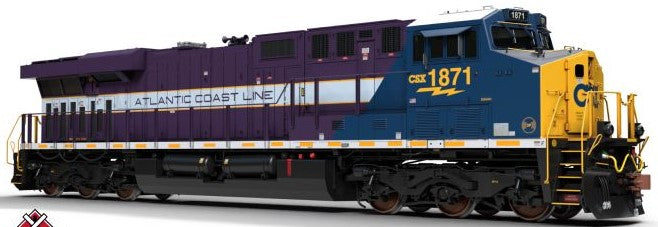 ScaleTrains SXT39931-7 GE ES44AH, CSX/Heritage/Atlantic Coast Line/ACL #1871 DCC & Sound HO Scale