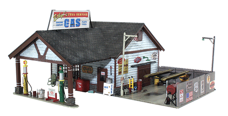 Woodland Scenics 5849 Ethyl's Gas & Service - Built-&-Ready Landmark Structures(R) -- Assembled O Scale