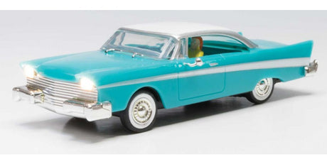 Woodland Scenics 5980 Fancy Fins - Just Plug(R) Lighted Vehicle -- Turquoise, White O Scale