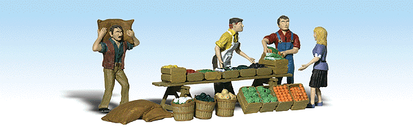 Woodland Scenics 1896 Farmer's Market & Accessories - Scenic Accents(R) HO Scale