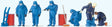 Image for 590-10729 Firemen/Blue Chem Suits