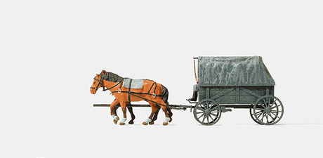 Image for 590-16588 Horse Drawn Wagon w/Horse