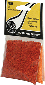 Woodland Scenics 47 Fruit - Turf Material -- Apples (red) & Oranges A Scale