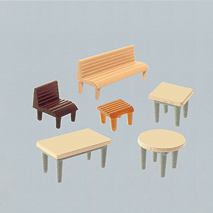 Image for 272-272440 Table, Chair & Bench 43/