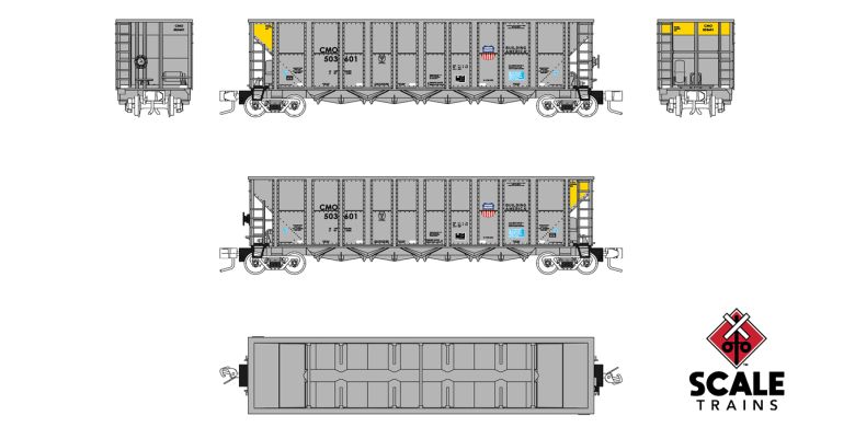 FVM 10140 Trinity RD-4 Coal Hopper, UP Union Pacific/Building America #503764 Fox Valley Models N Scale