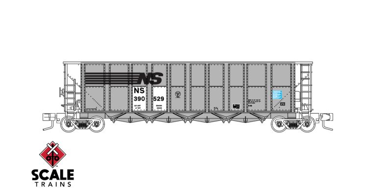 FVM 10098 Trinity RD-4 Coal Hopper, NS Norfolk Southern #390512 Fox Valley Models N Scale