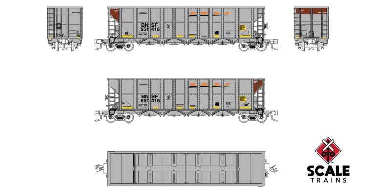 FVM 10065 Trinity RD-4 Coal Hopper, BNSF/Heritage III #651567 Fox Valley Models N Scale