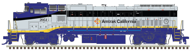 Atlas 10004332 GE Dash 8-32BWH Amtrak California #2052 (blue, silver, yellow) DCC & Sound HO Scale
