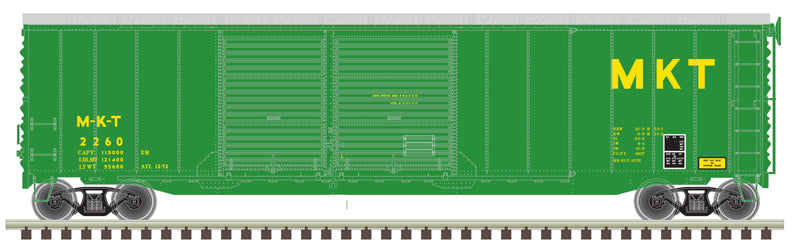Atlas Master 20006587 Postwar 50' DD Boxcar - Missouri-Kansas-Texas 2229 (green, yellow) HO Scale