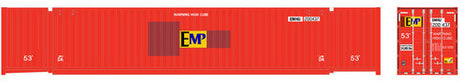 Atlas 20006664 53' Jindo Container, EMP Set 2 200413, 200427, 200475 (ex-Hub, orange, yellow) 3 Pack HO Scale