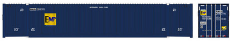 Atlas 20006678 53' CIMC Container, EMP Set 2 968402, 968423, 968437 (ex-FEC, blue, yellow) 3 Pack HO Scale