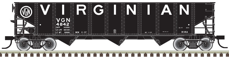 ATLAS 20006930 70 Ton Open Hopper VGN - Virginian #4842 (black, white) HO Scale