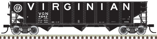 ATLAS 20006930 70 Ton Open Hopper VGN - Virginian #4842 (black, white) HO Scale