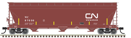 Atlas 20006950 Canadian National WC #87044 (Mineral Red, white, Website Noodle Logo) ACF 4650 Centerflow Covered Hopper HO Scale