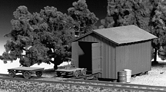 Image for 293-7011 Handcar Shed w/Car & Trlr