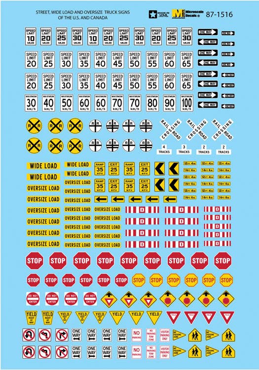 Image for 460-871516 Road Signs Street/Wide Ld