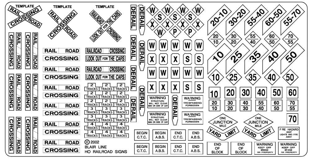 Image for 184-101 Rlrd Signs 1900+ Blk/Wht