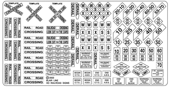 Image for 184-101 Rlrd Signs 1900+ Blk/Wht