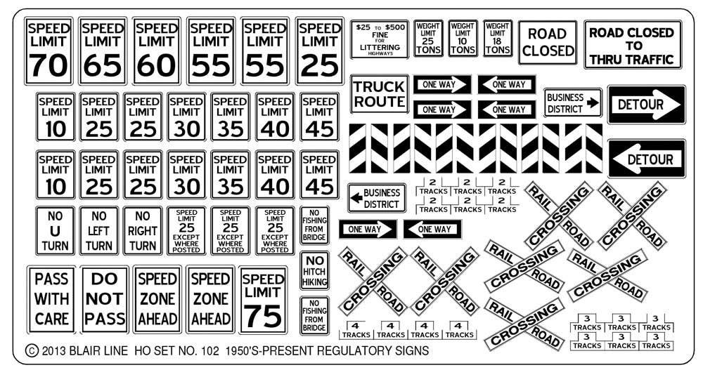 Image for 184-102 Regulatory signs #1