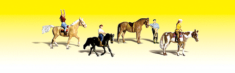 Woodland Scenics 2159 Horseback Riders - Scenic Accents(R) -- pkg(4) N Scale