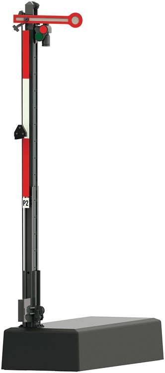 Märklin 70393 Form-Hauptsignal Mit Grauem Schmalmast – Spur H0, Hp 0/Hp 1, Rot/Grün-Wechsel, Digital Schaltbar – Für Sammler Ab 15 Jahren