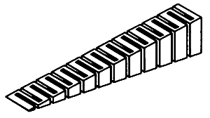 Woodland Scenics 1411 Incline Set - SubTerrain System -- 4% Grade 4 - 24" 61cm Section A Scale