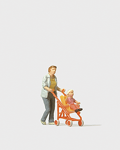 Image for 590-28079 Woman w/Child & Stroller